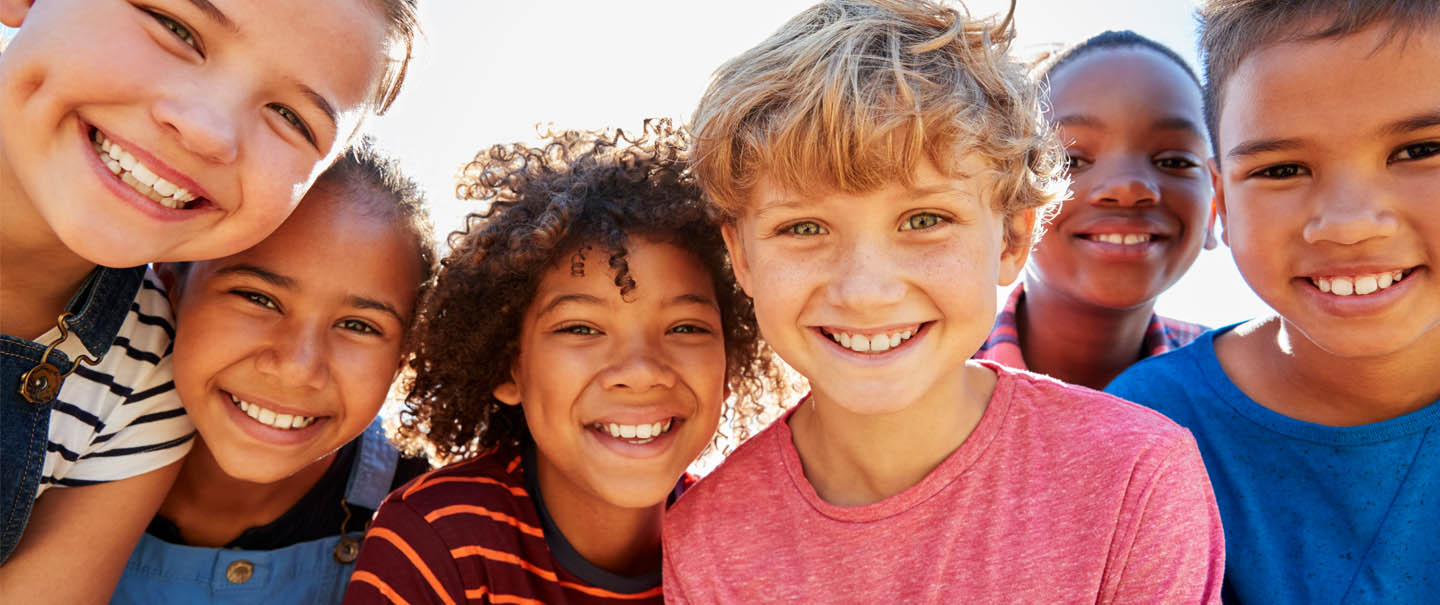 group of kids smiling