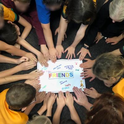 Blurred Friends And Feelings Circle Pic 