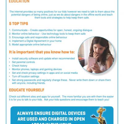 Cybersafety For Parents Tip Sheet 2019 Page 1