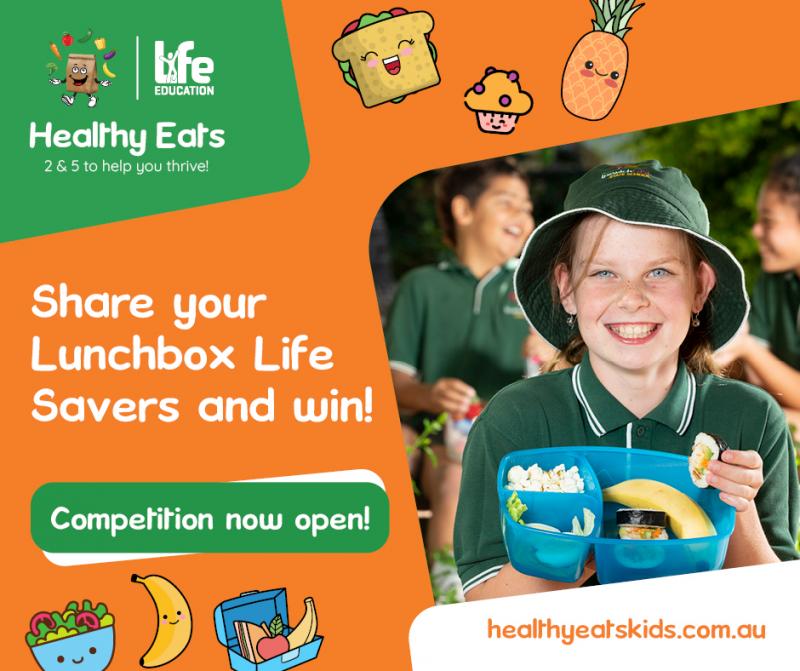 Life Education Queensland Healthy Eats Grapevine Lunchbox Lifesaver